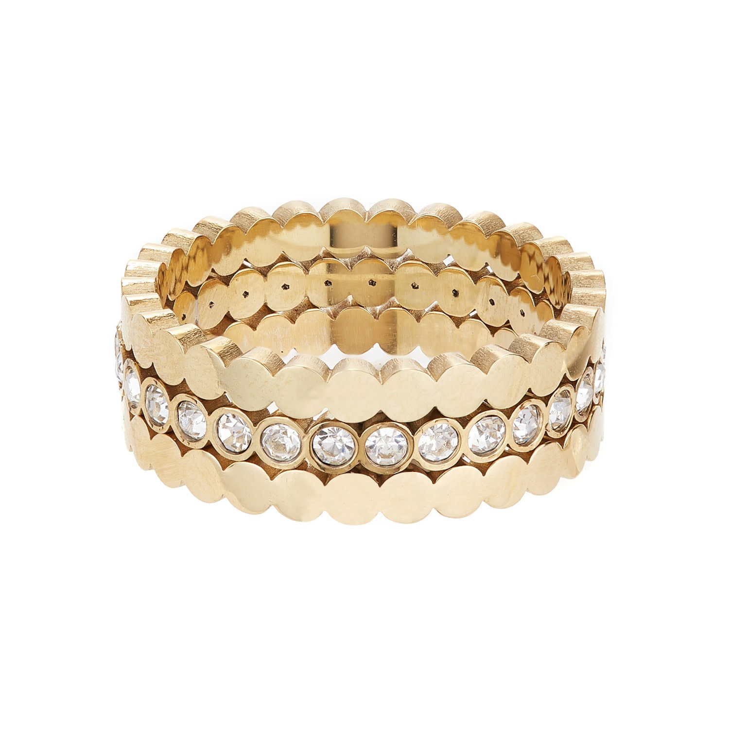 Women’s Triple Stacking Gold Ring Set Ballinger