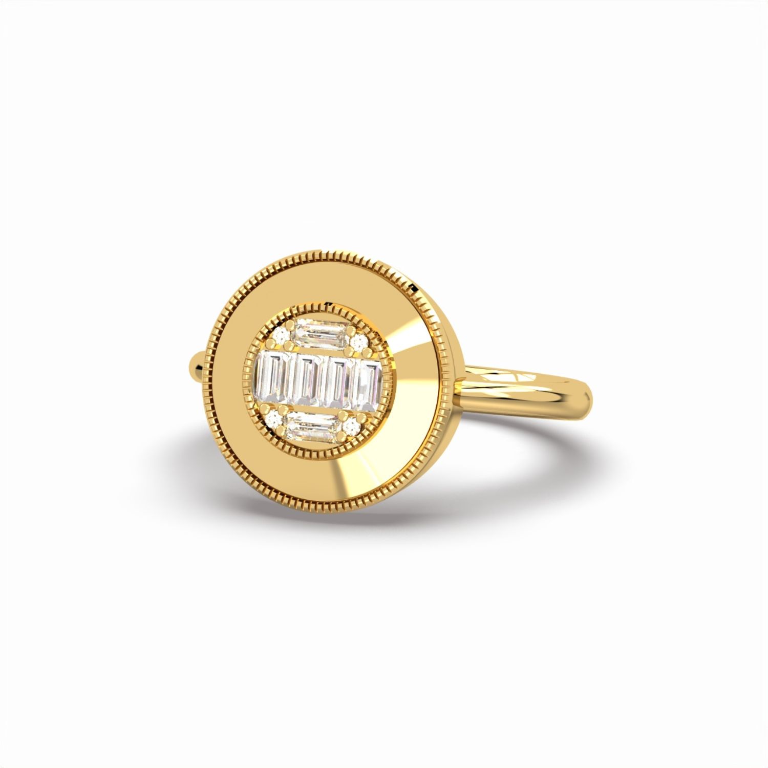 Women’s Gold Gatsby Round Ring ClartÃ¨