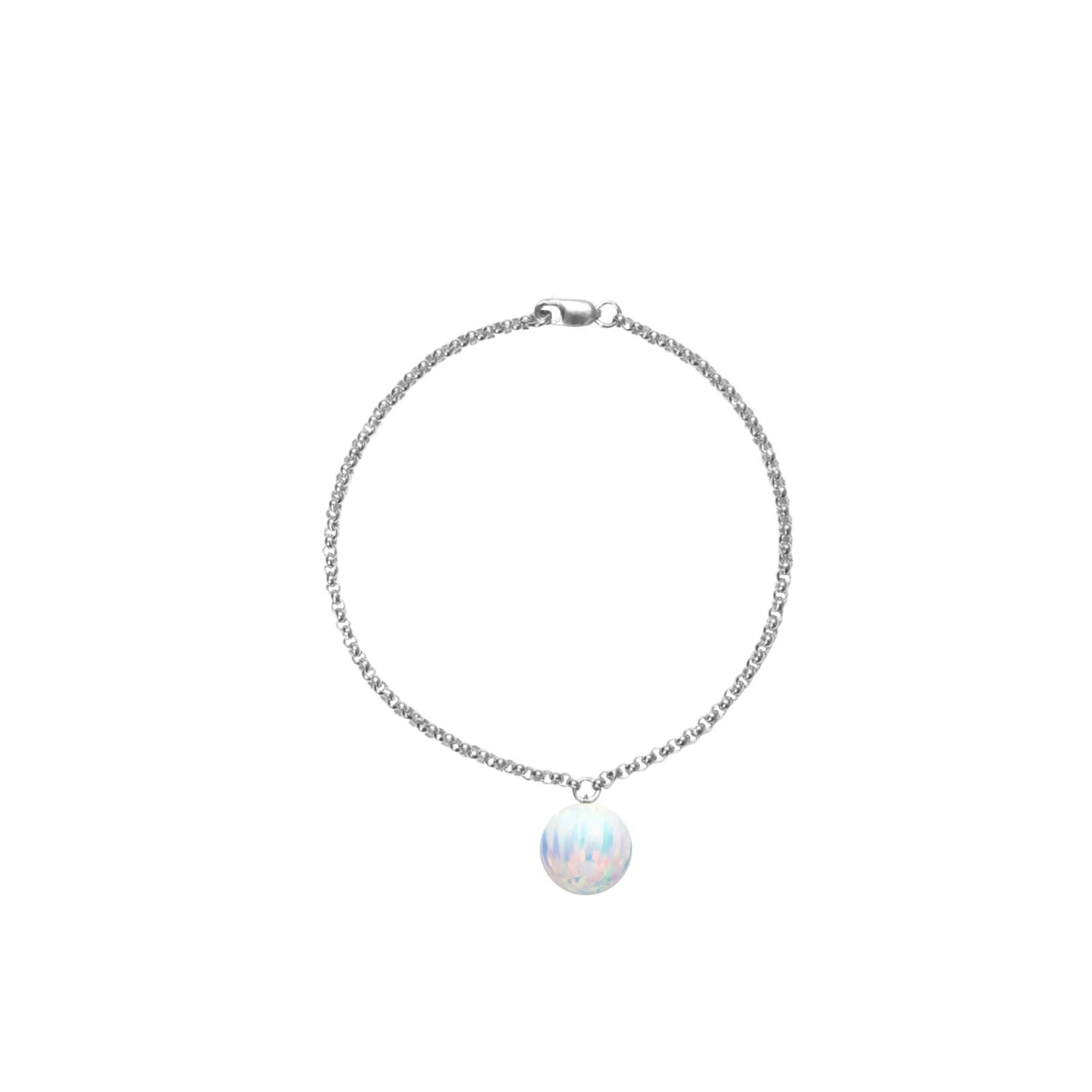 Women’s White / Silver Ice Opal Bracelet - Silver Ora Pearls