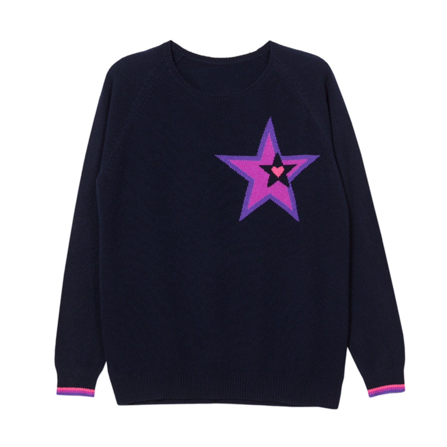 Women’s Blue Sia Star Cashmere Jumper M/L Cove