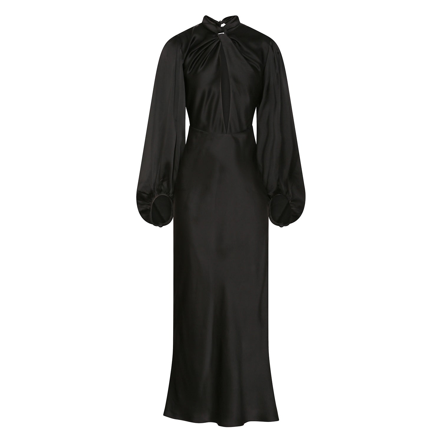 Women’s Ross Silk Long Dress In Black Large Sunday Archives