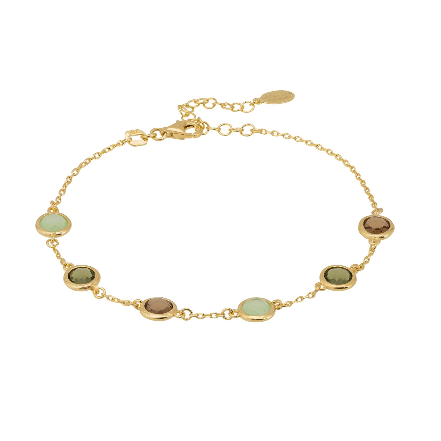 Women’s Gold / Green Sardinia Bracelet Gold The Greens Latelita