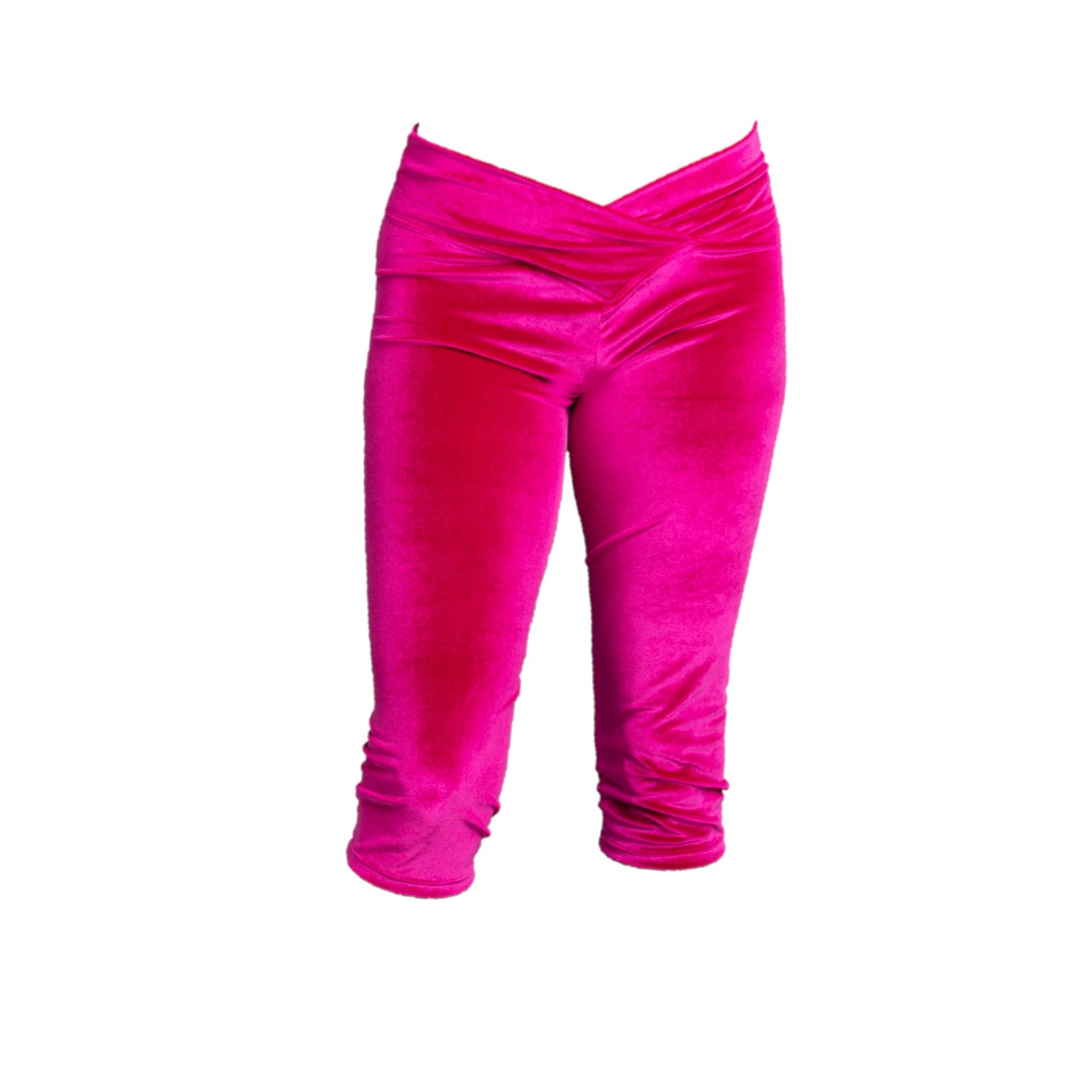 Women’s Pink / Purple Capri Length V-Cut Legging - Magenta Velvet Medium Brasini Swimwear