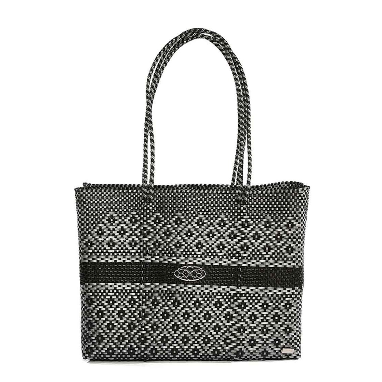 Women’s Black Gray Travel Tote Bag With Clutch Lolas Bag