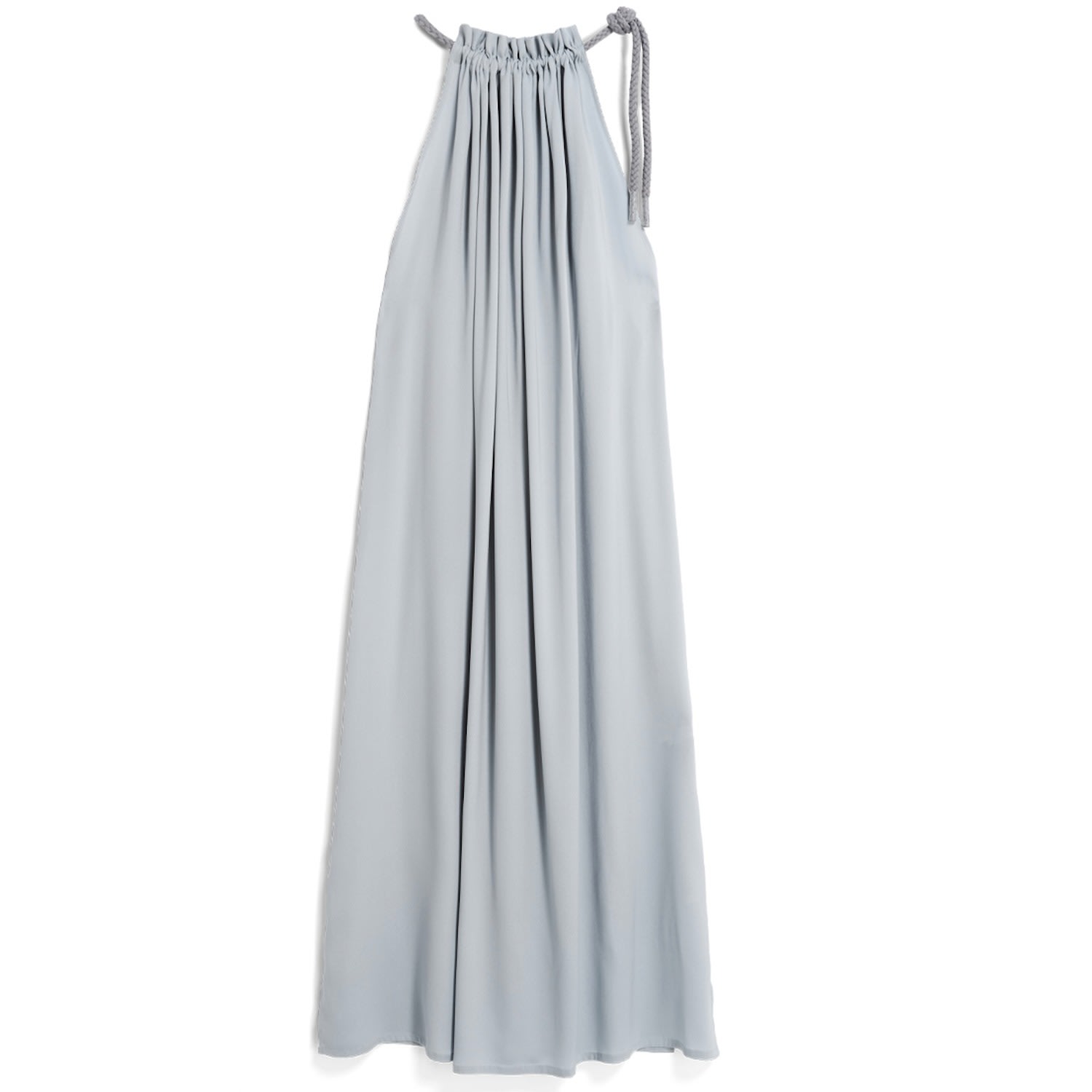 Women’s Grey Neckholder Dress Silk - Silver Matt One Size Manakaa Project