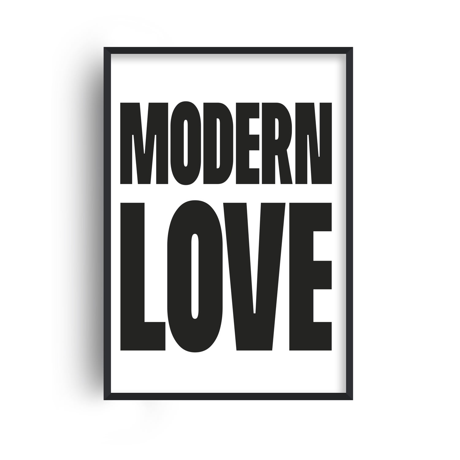 Black Modern Love Retro Bowie Inspired GiclÃ©e Art Print A2 420 X 594Mm Fanclub