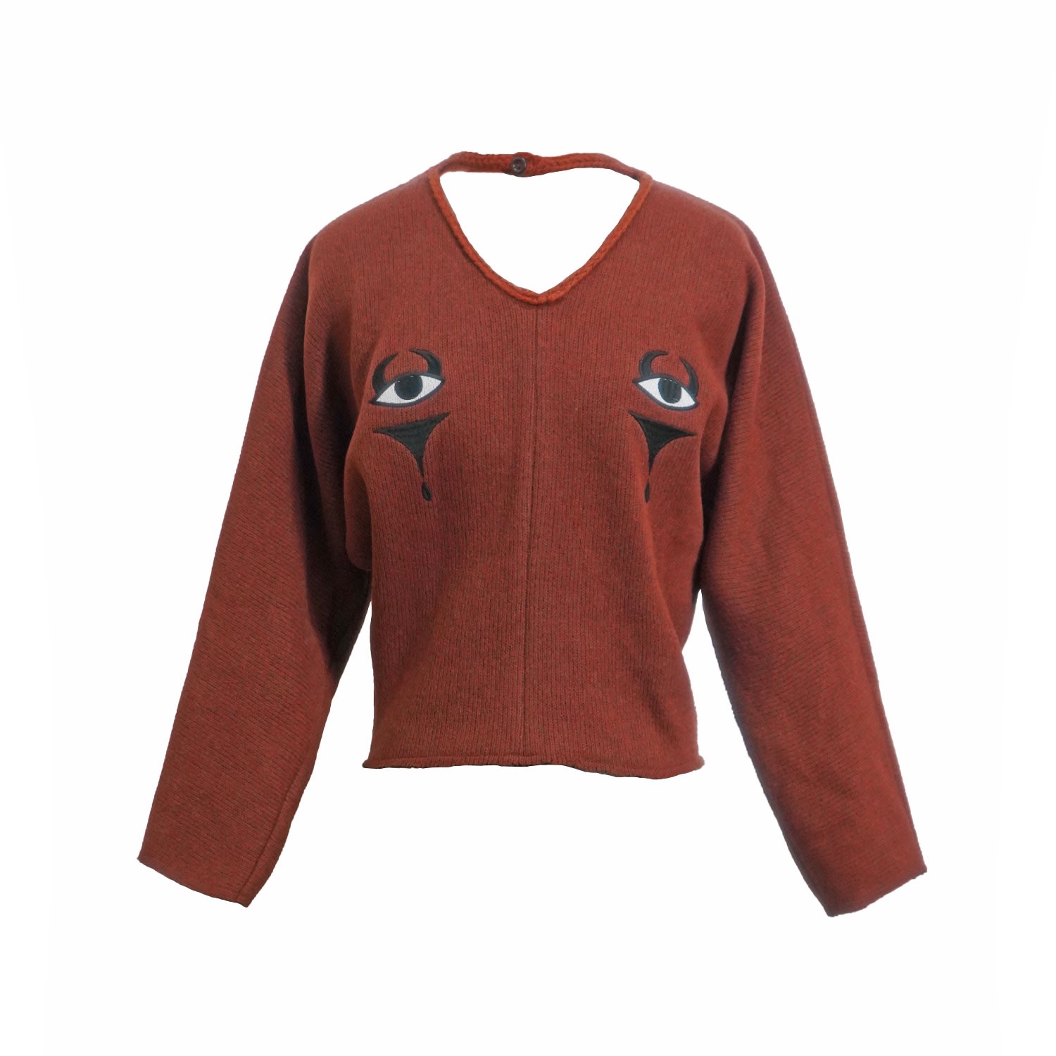 Women’s Brown Evil Eye Jumper Large Solai