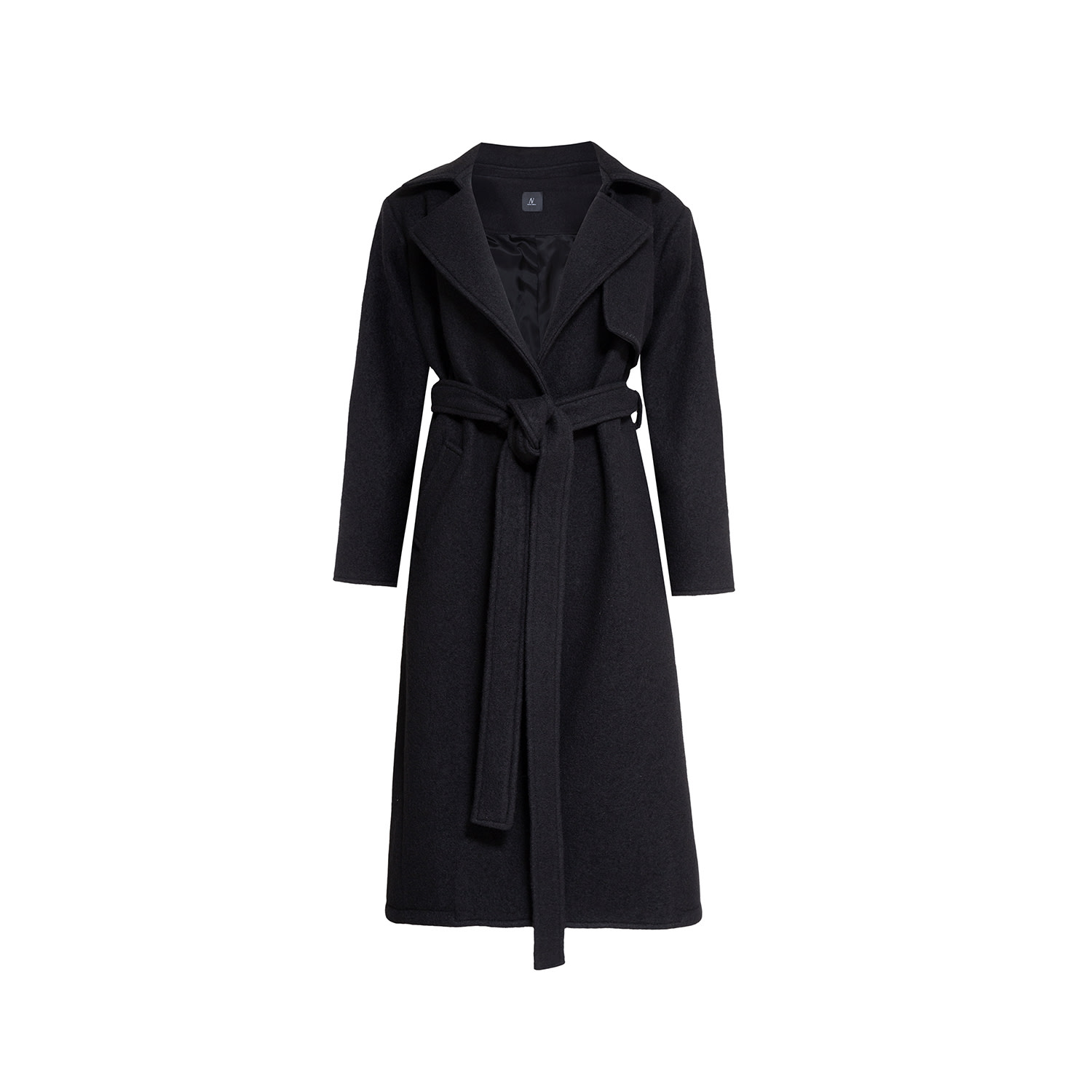 Women’s Black Venus Boiled Wool Coat Small Audrey Vallens