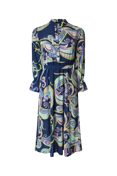 Women’s Printed Midi Dress - Multicolor Small James Lakeland