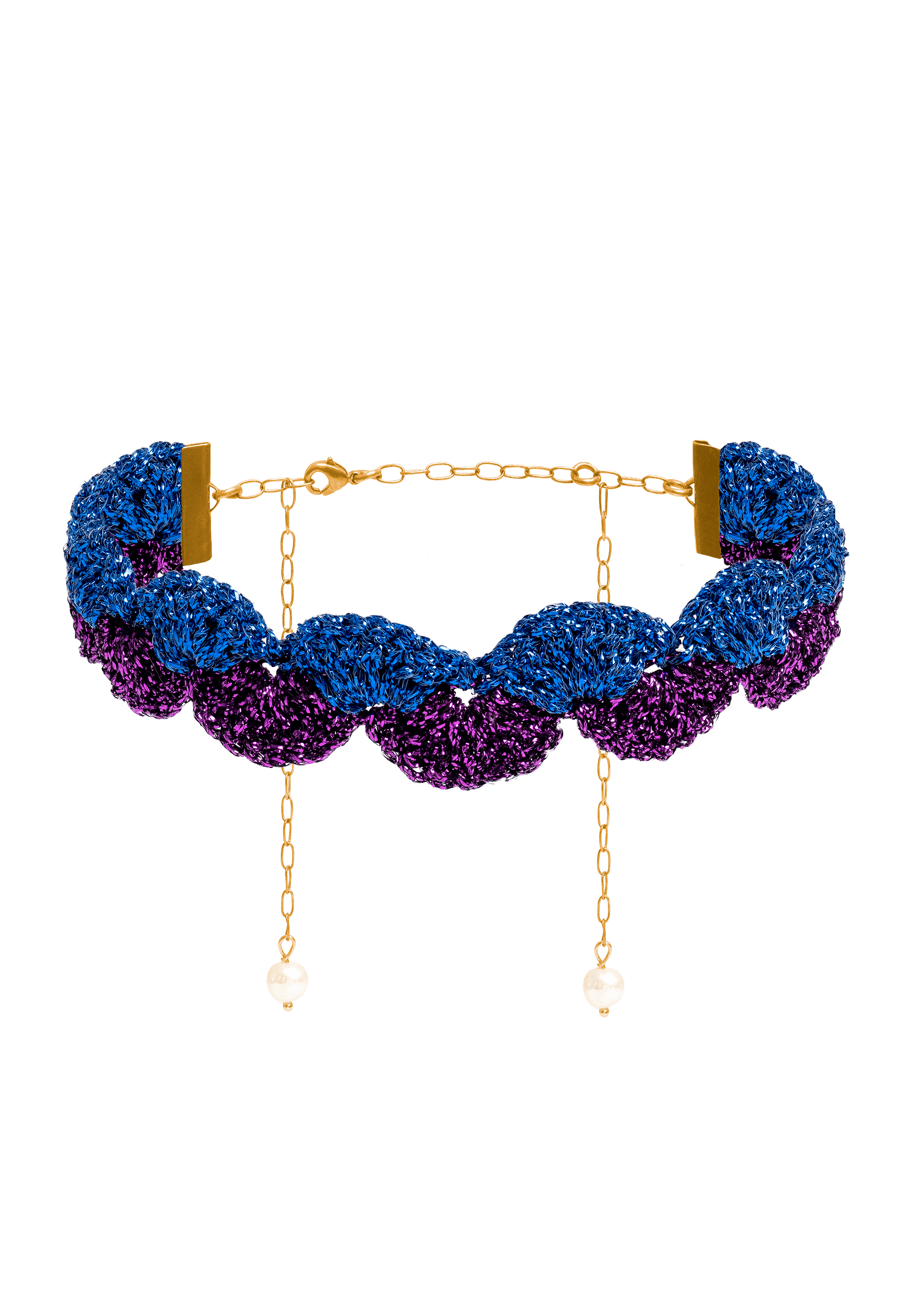 Women’s Blue / Pink / Purple Purple And Blue Vibrant Deyá Choker Lavani Jewels