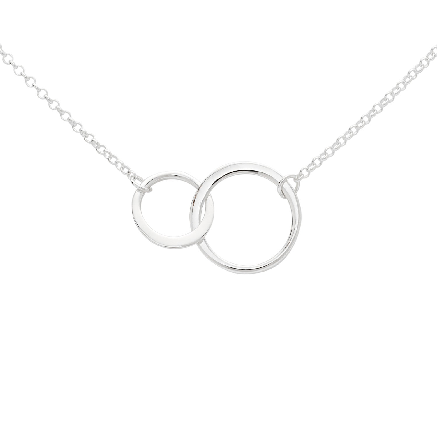 Women’s Sterling Silver Linked Circles Necklace Lily Charmed