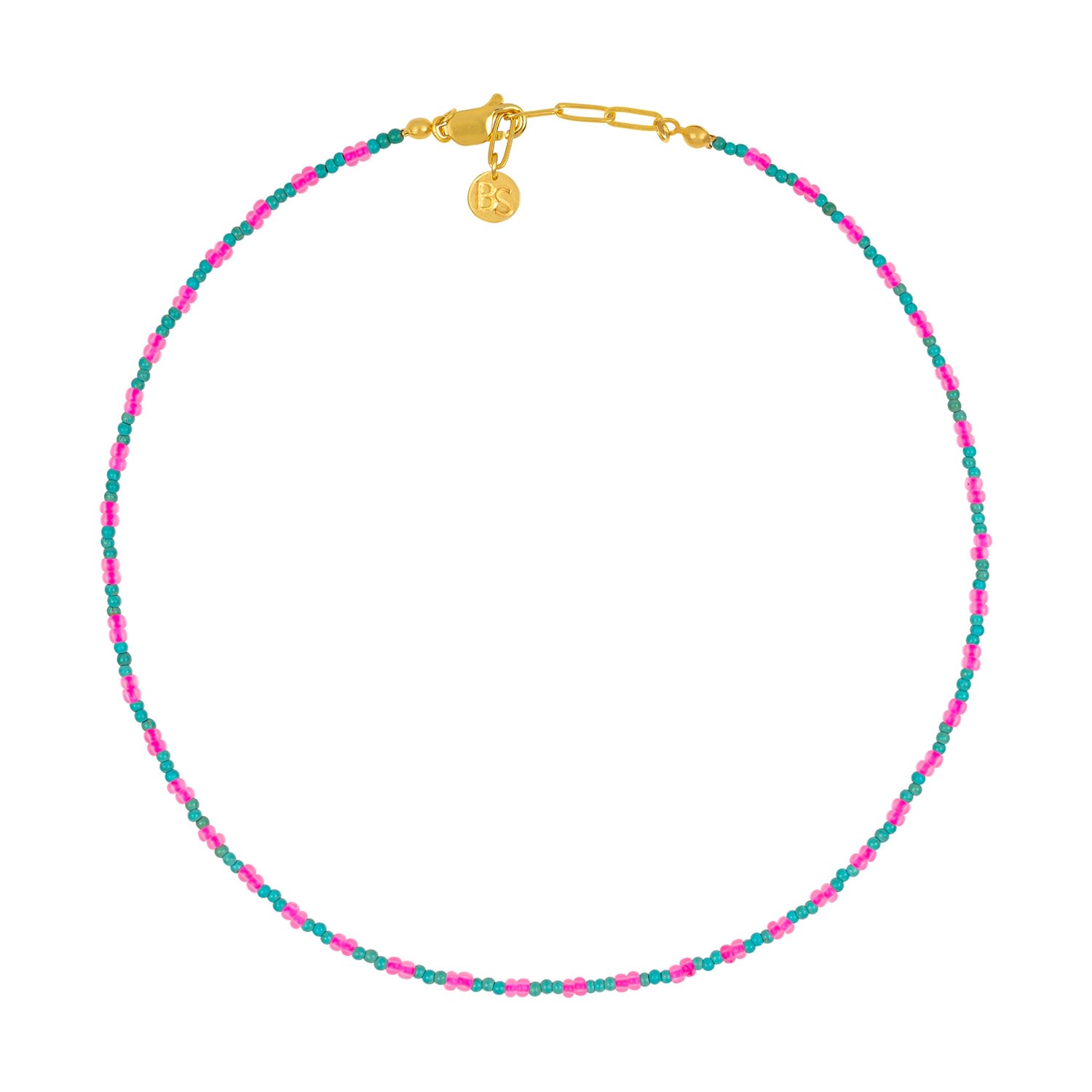 Women’s Gold / Green / Pink Beach Necklace I No.1 Bonjouk Studio