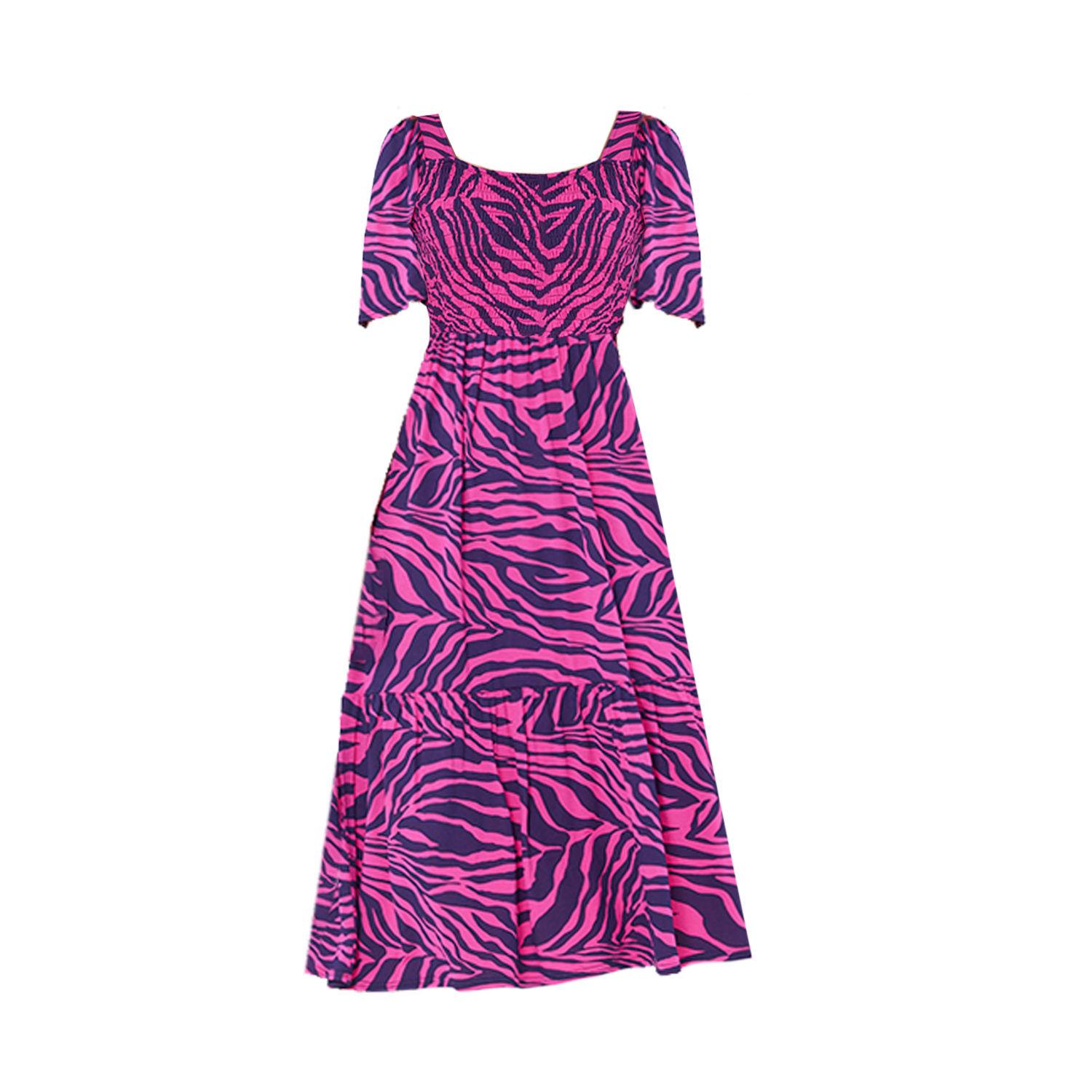 Women’s Pink / Purple Ruby Midi Dress - Pink Zebra Large Chapter London