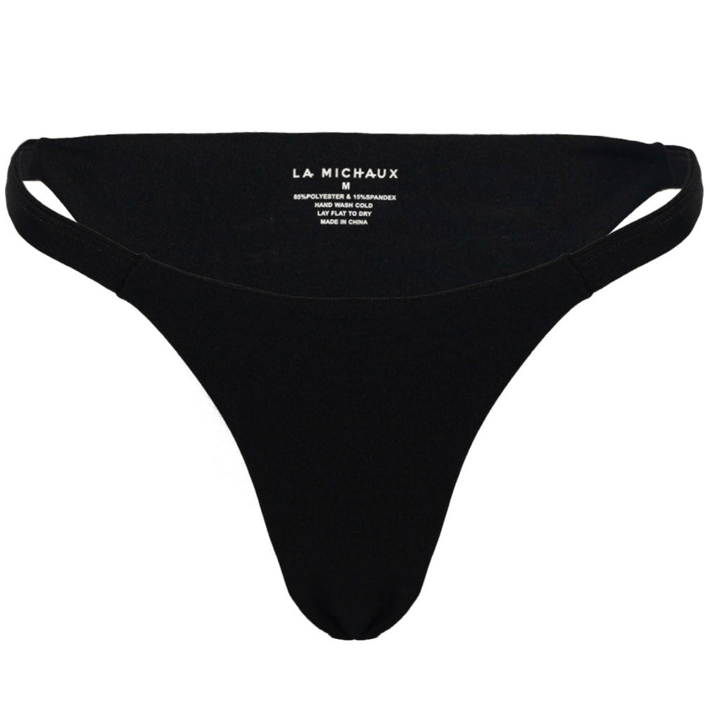 Women’s Fierce Black Bikini Bottom Small La Michaux