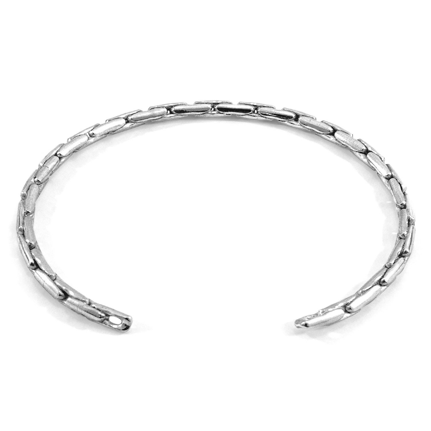 Men’s Mizzen Sail Silver Chain Bangle Anchor & Crew