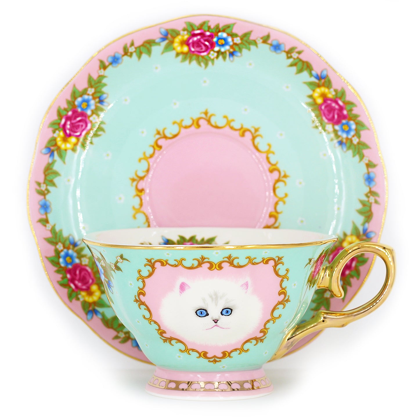 Blue Luna Teacup & Saucer Poppy Angeloff