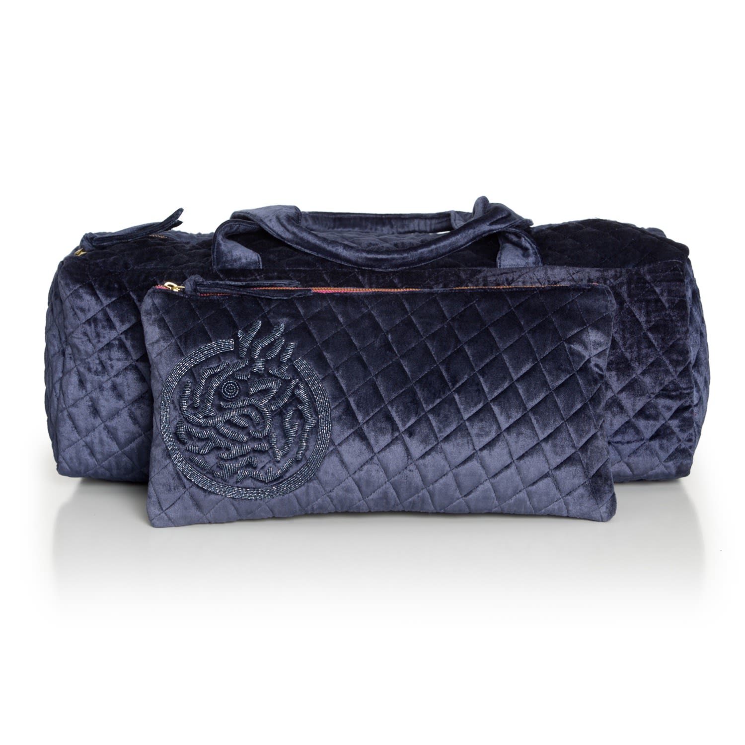 Women’s Blue Mahjong Carry-All & Tile Bag Set - Indigo Sidney Byron