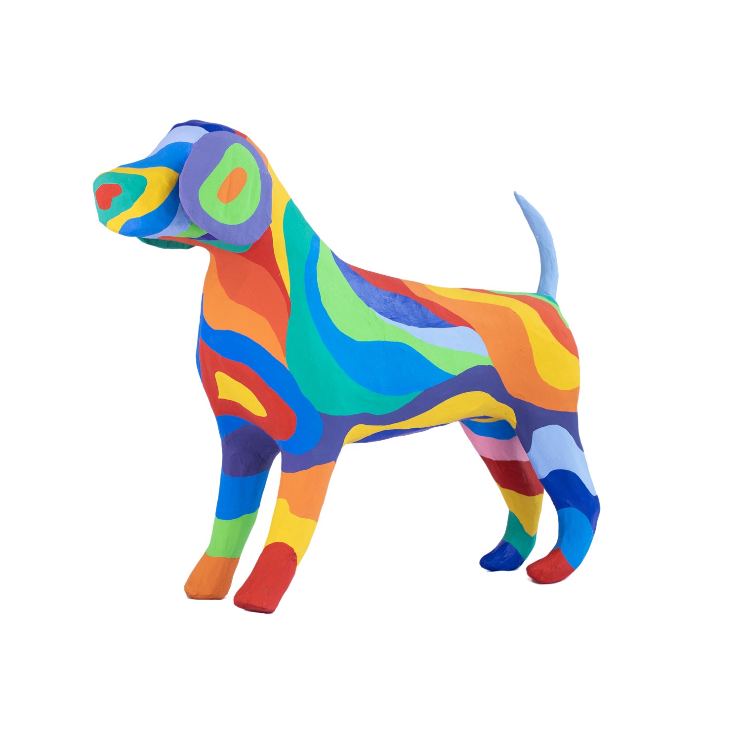 Paper Mache Rainbow Beagle Caribbean Craft