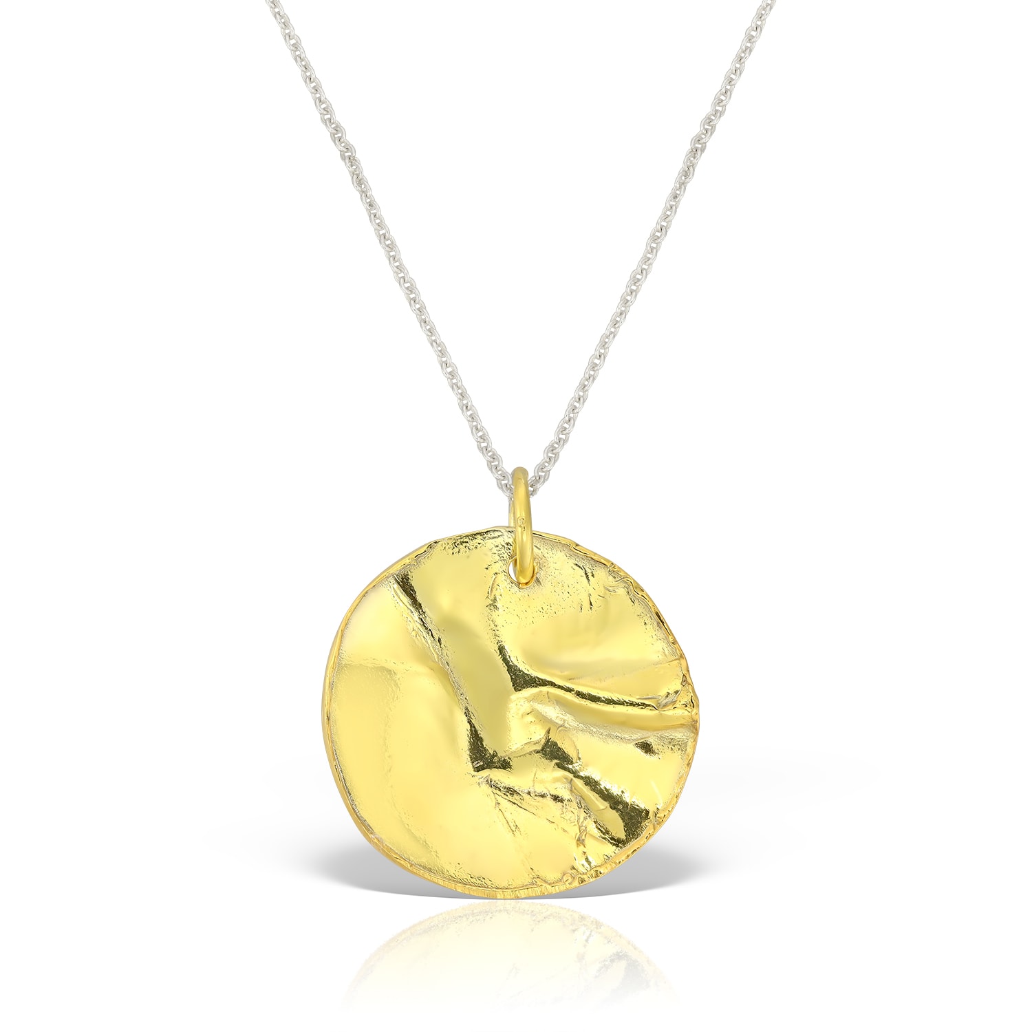 Women’s Silver / Gold Soleil Gold Plated Pendant Necklace Madeleine