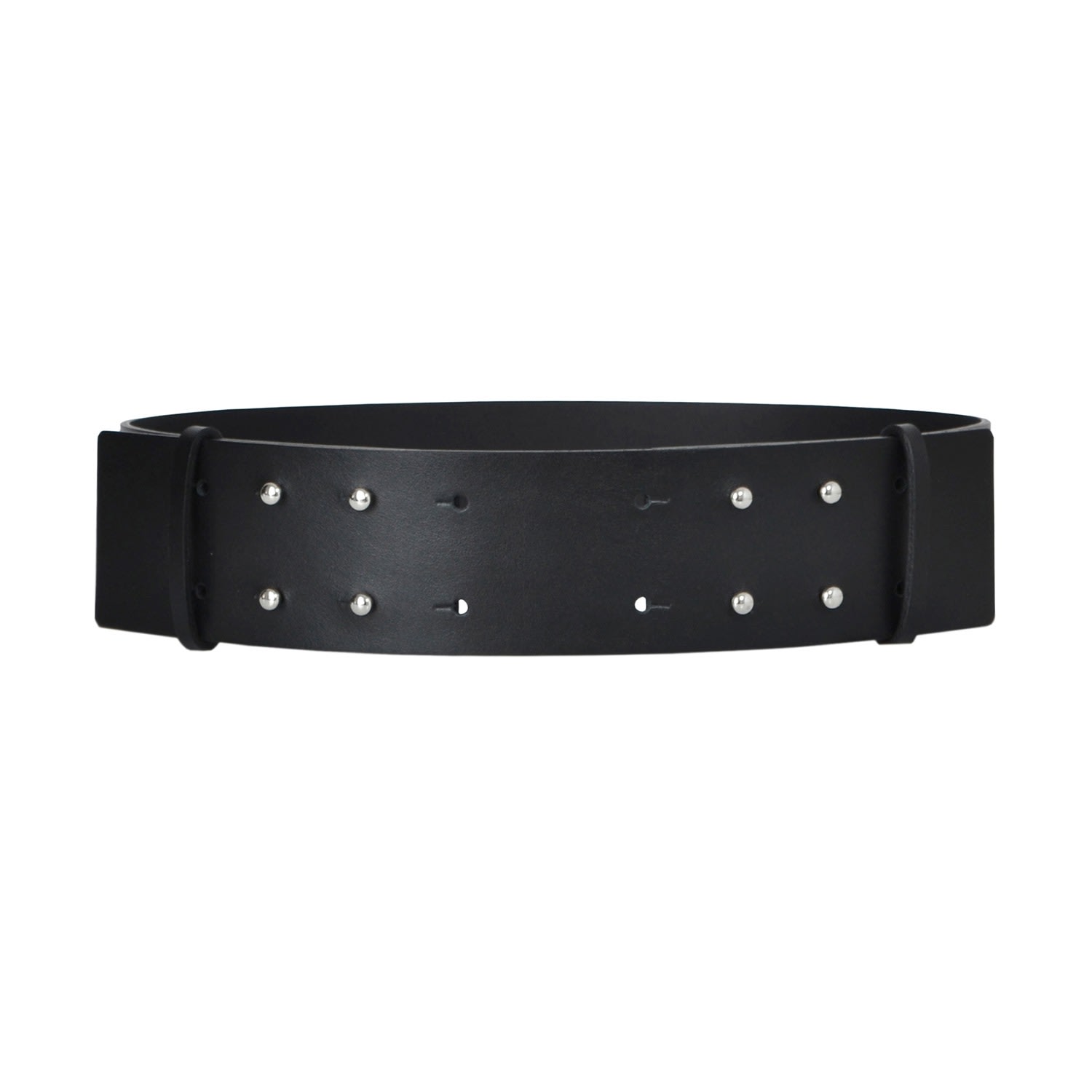 Women’s Black Myrrha Wide Leather Belt Extra Small Haute Cuir