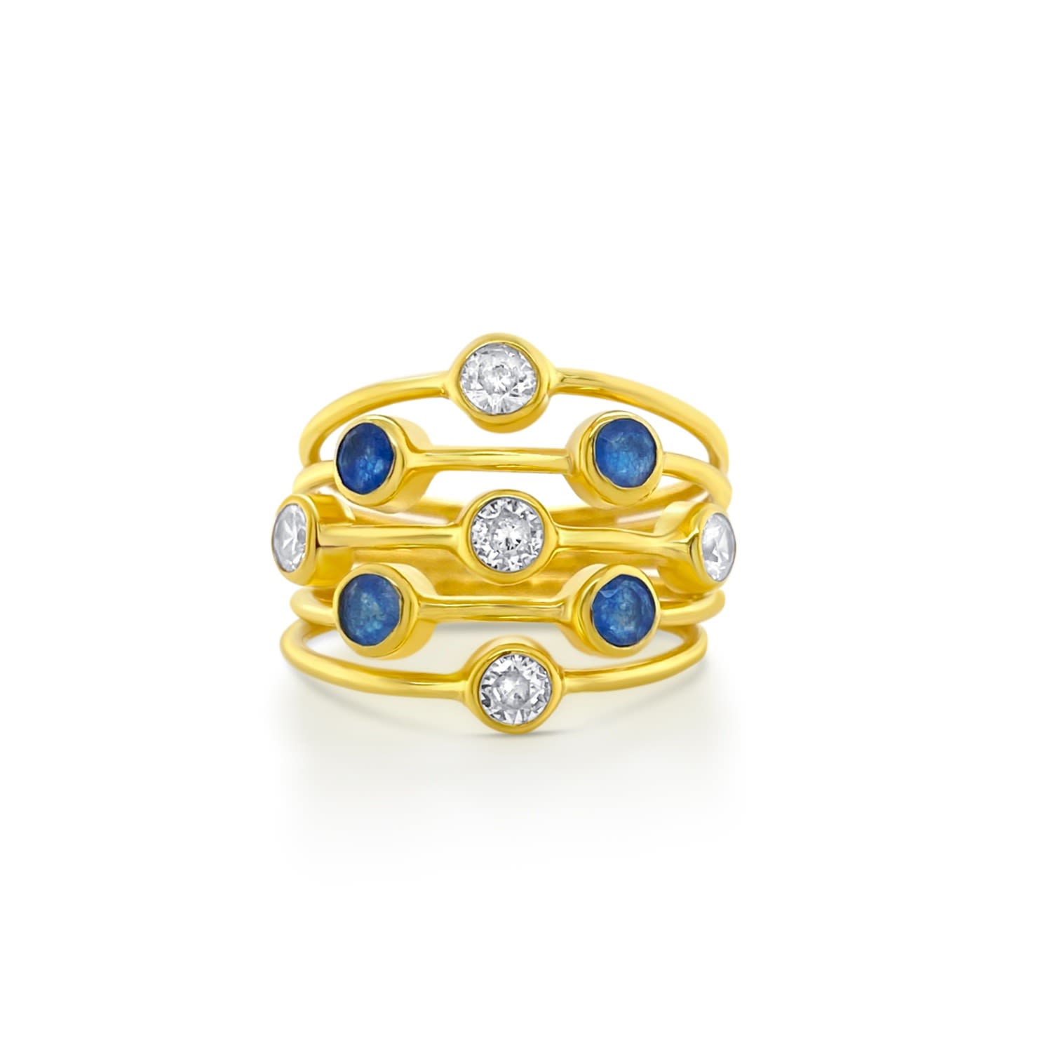 Women’s Rings Of Saturn In Blue Gem Bazaar Jewellery