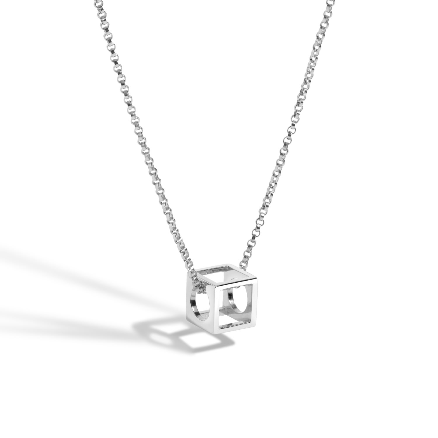 Women’s So We Won’t Forget Necklace - Sterling Silver Square Pendant Necklace Ldere