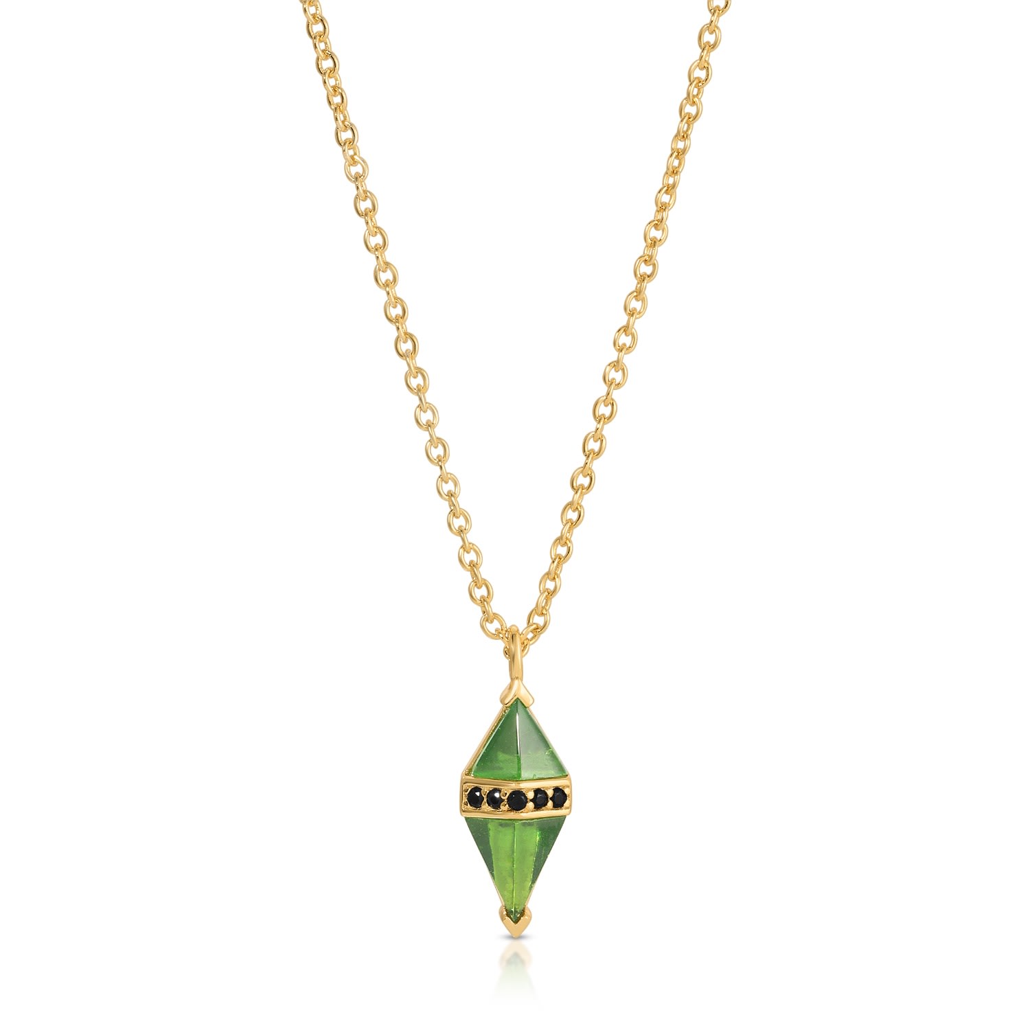 Women’s Tarot Necklace- Green Onyx Native Gem