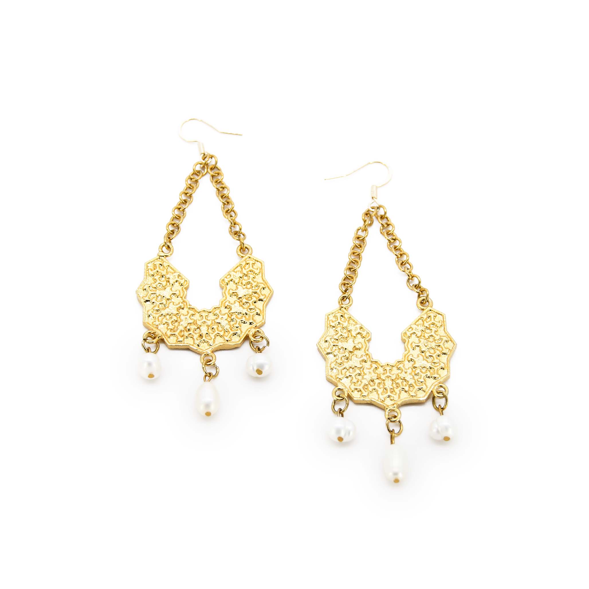 Women’s Gold Primrose Handmade Drop Earring Adiba