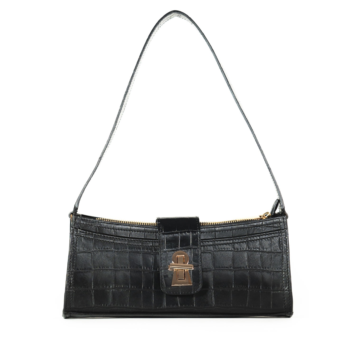 Women’s Elyssa Baguette Bag - Black Citizens of Carthage