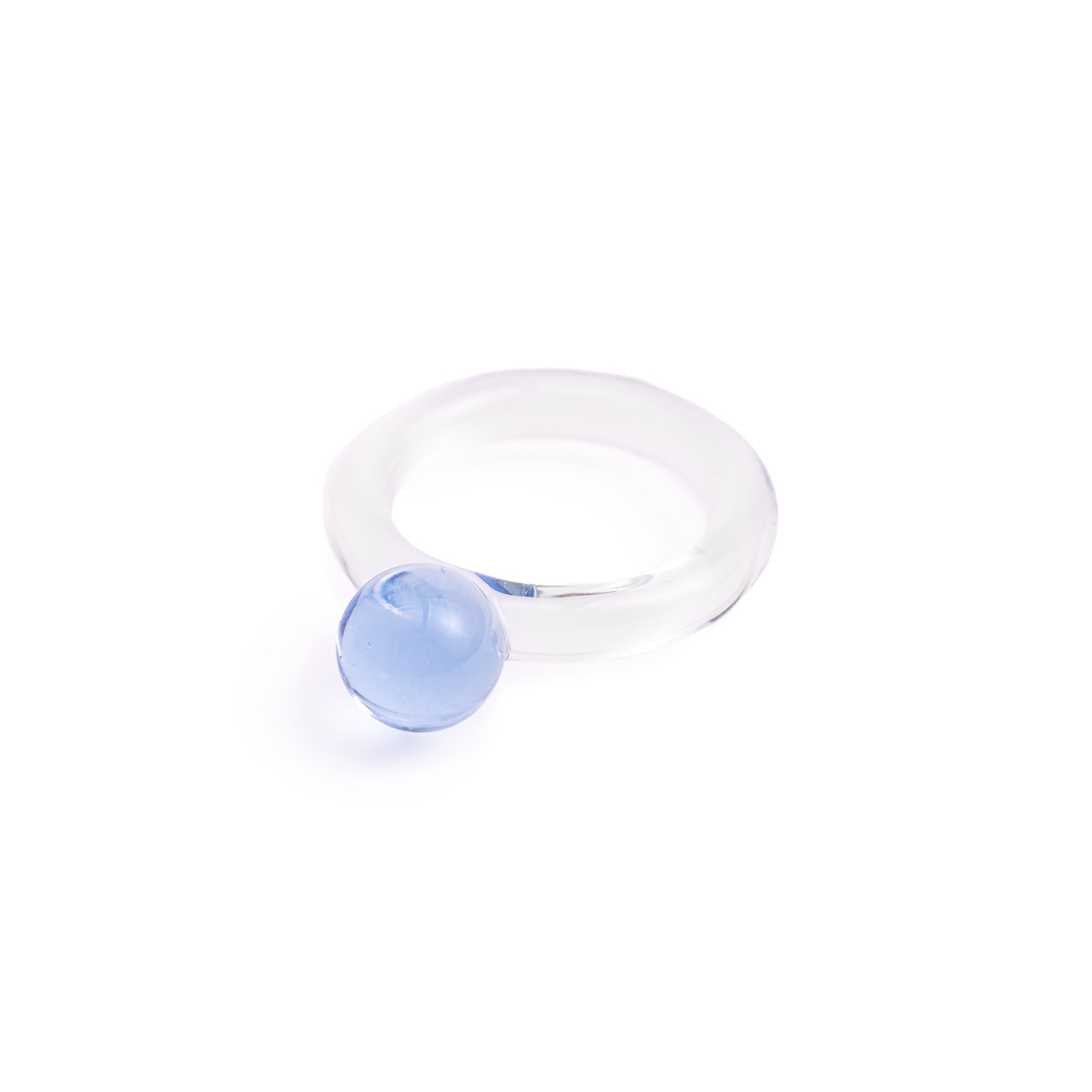 Women’s Blue Bella Glass Ring In Aqua Mirumiru