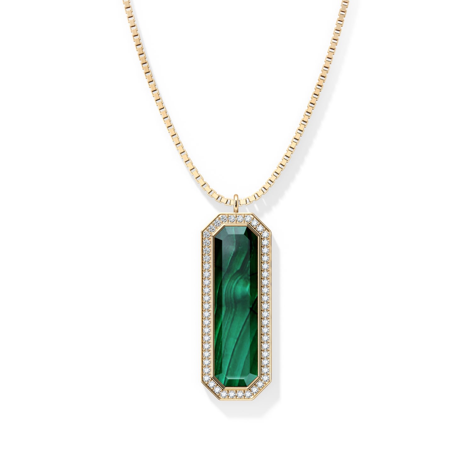 Women’s Gold The Vial Necklace - Malachite Ora Ana