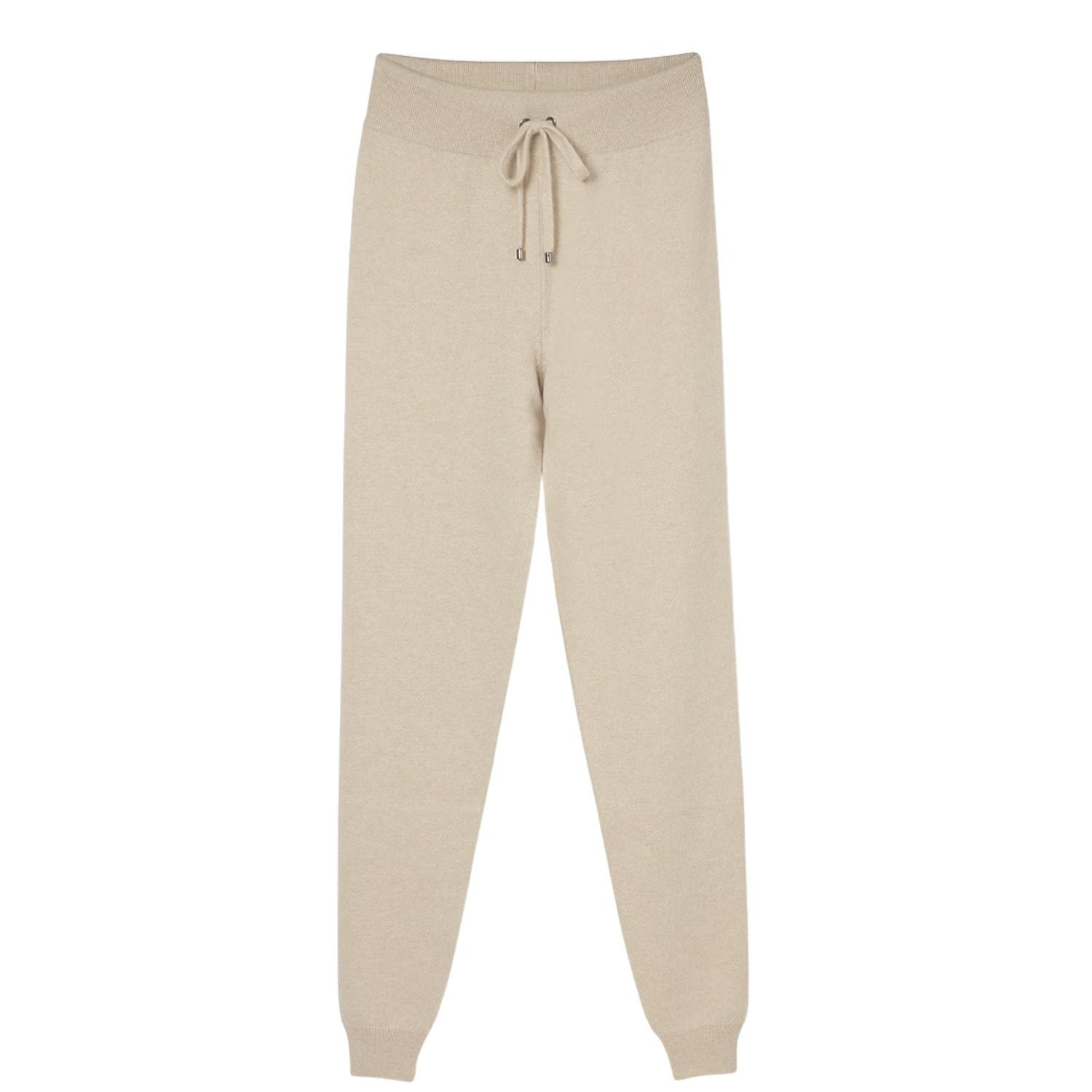 Women’s Neutrals The Four Seasons Cashmere Pants - Natural Beige Extra Large Linda Meyer-Hentschel