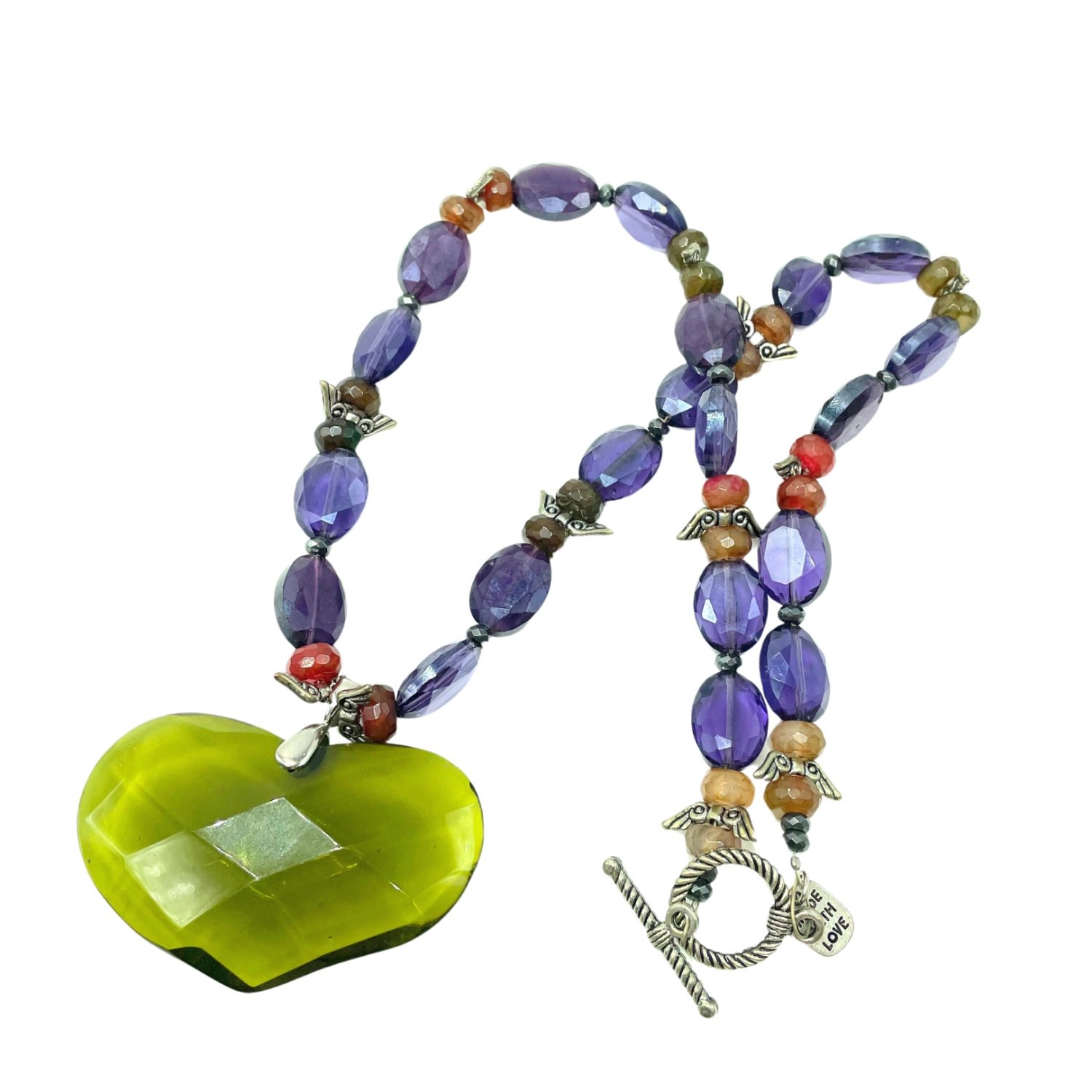 Women’s Gretchen Green Heart Necklace Amy Delson Jewelry