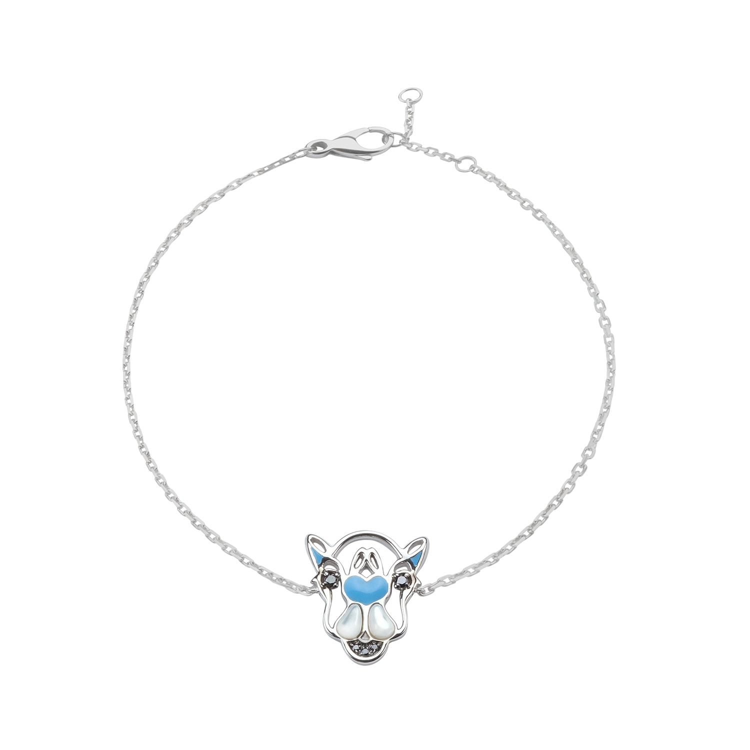 Men’s Intisars Cammello Baby Boy Light Blue Enamel Bracelet