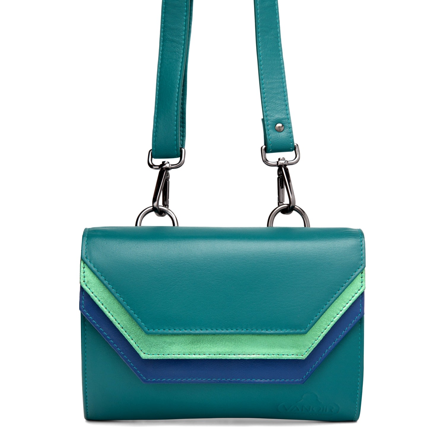 Women’s Green Crossbody/Waistbag Plenty In Aqua Cobalt Vanoir