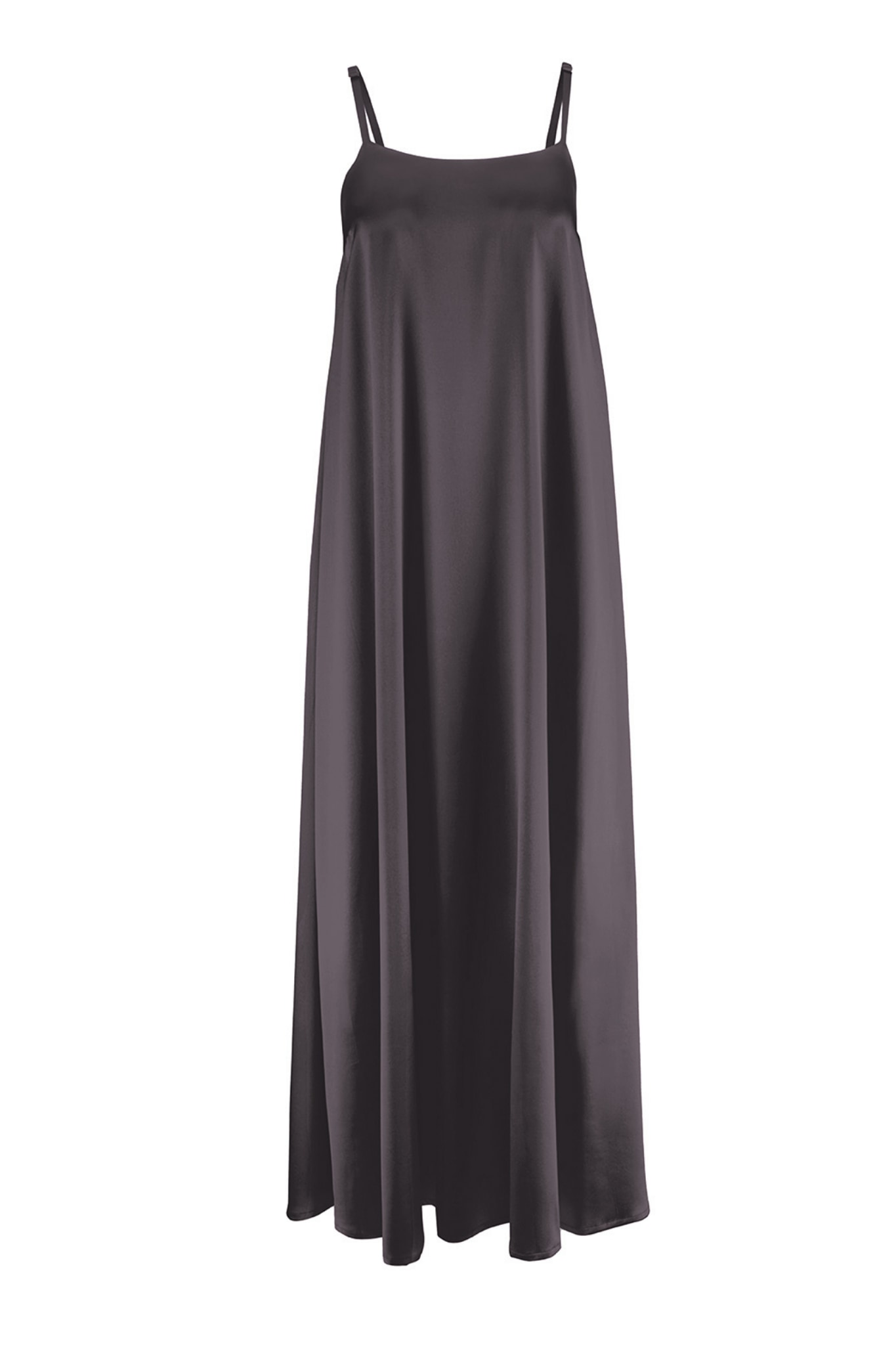 Women’s Grey Floor Length Dress ’Aphrodite’ In Magic Night Extra Small Alas Silk Renata Ambrazieje