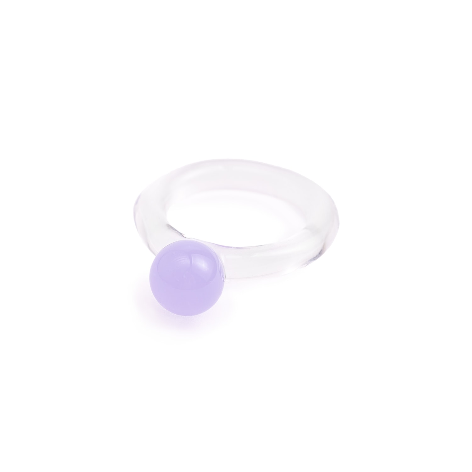 Women’s Pink / Purple Bella Glass Ring In Lilac Mirumiru