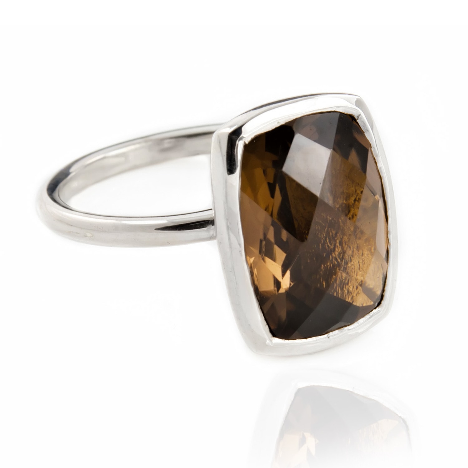 Women’s Silver / Brown Desert Earth Quartz Ring In Sterling Silver The Jewellery Store London