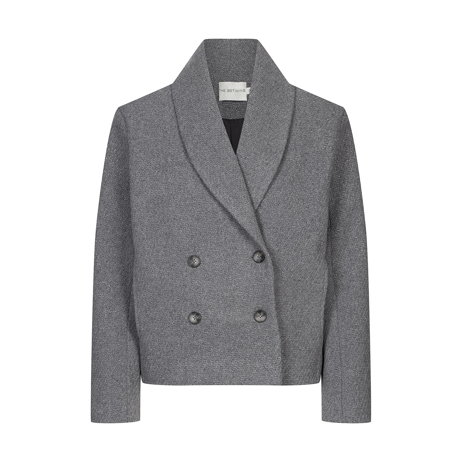 Women’s Virgin Wool And Cashmere Blend Short Coat In Grey Medium The Betwins