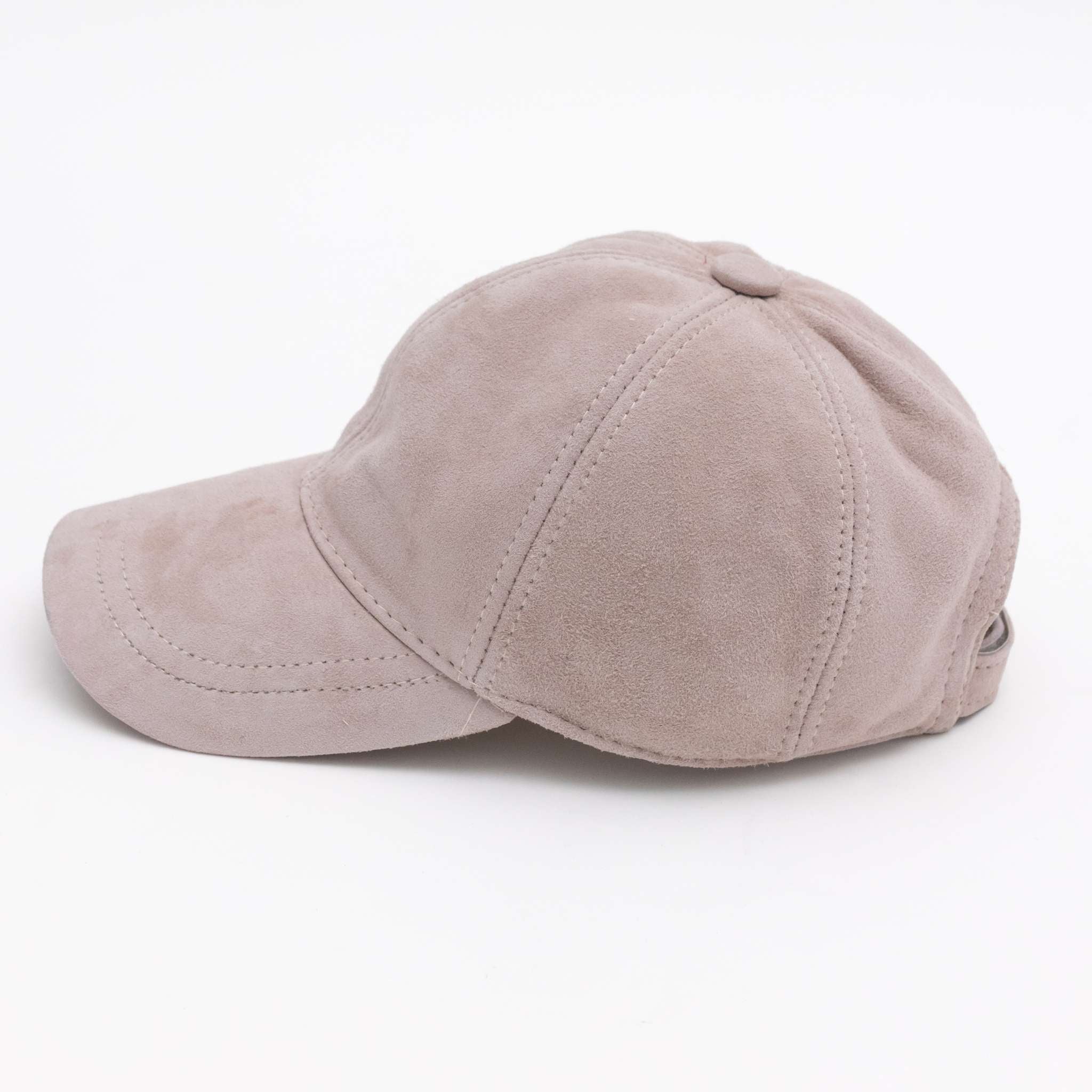 Men’s Neutrals Unisex Genuine Suede Leather Cap In Beige 56Cm The Taylor Clothing