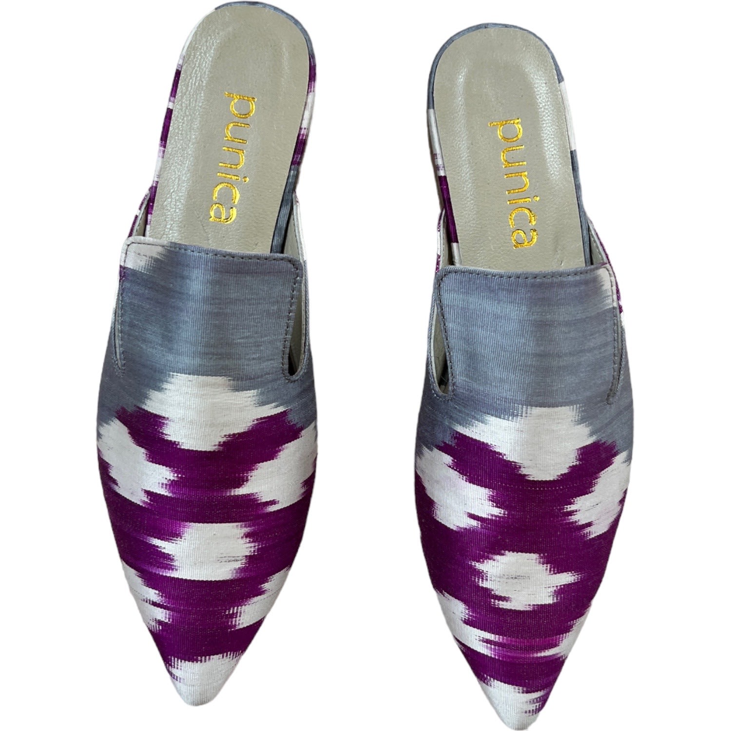 Women’s Pink / Purple Silk Ikat Mules 8 Uk Punica