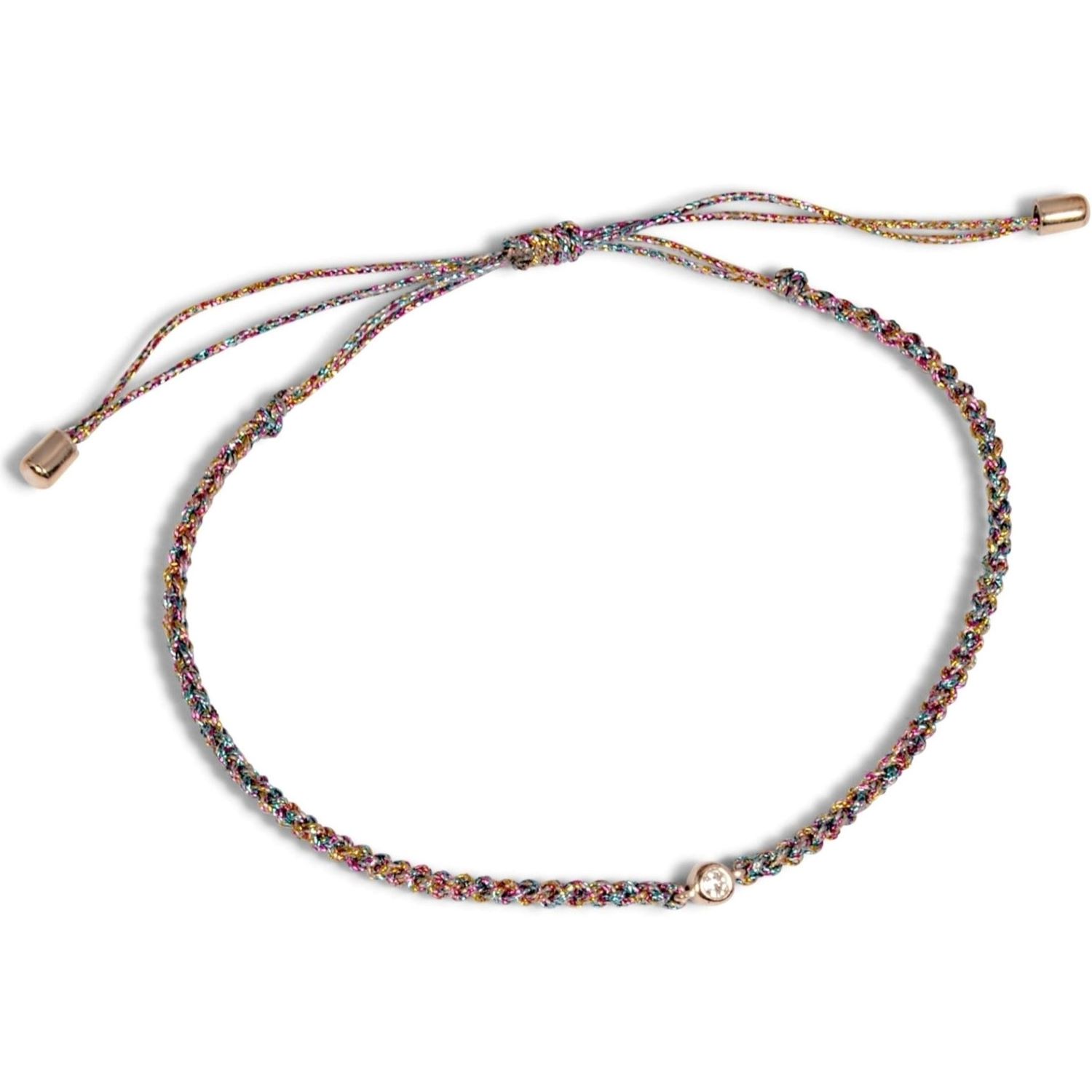 Women’s Diamond Solitaire Friendship Bracelet Lurex 9K Gold Zohreh V. Jewellery