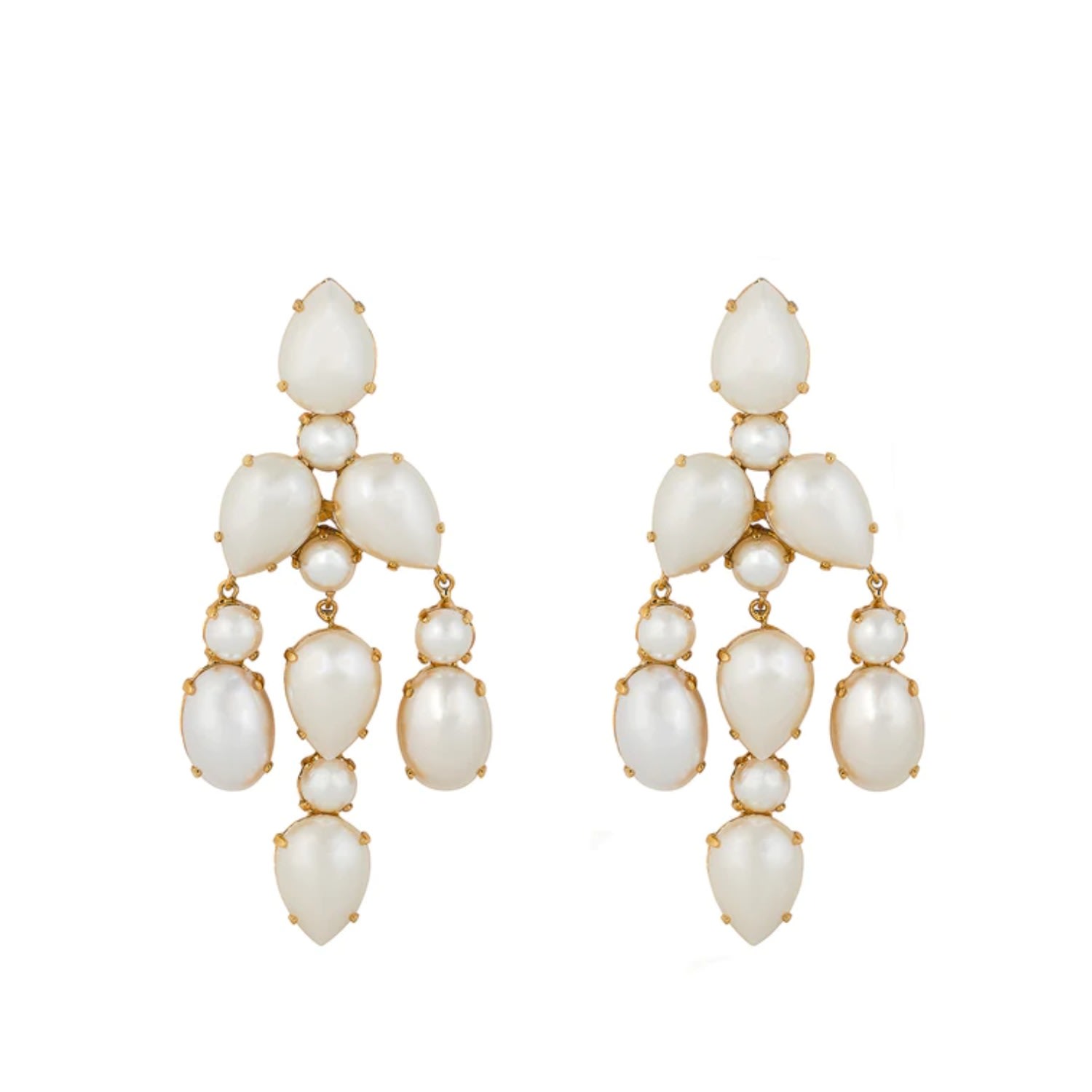 Women’s White / Rose Gold Serena Earrings - Rose Gold, White Stephanie Browne Australia