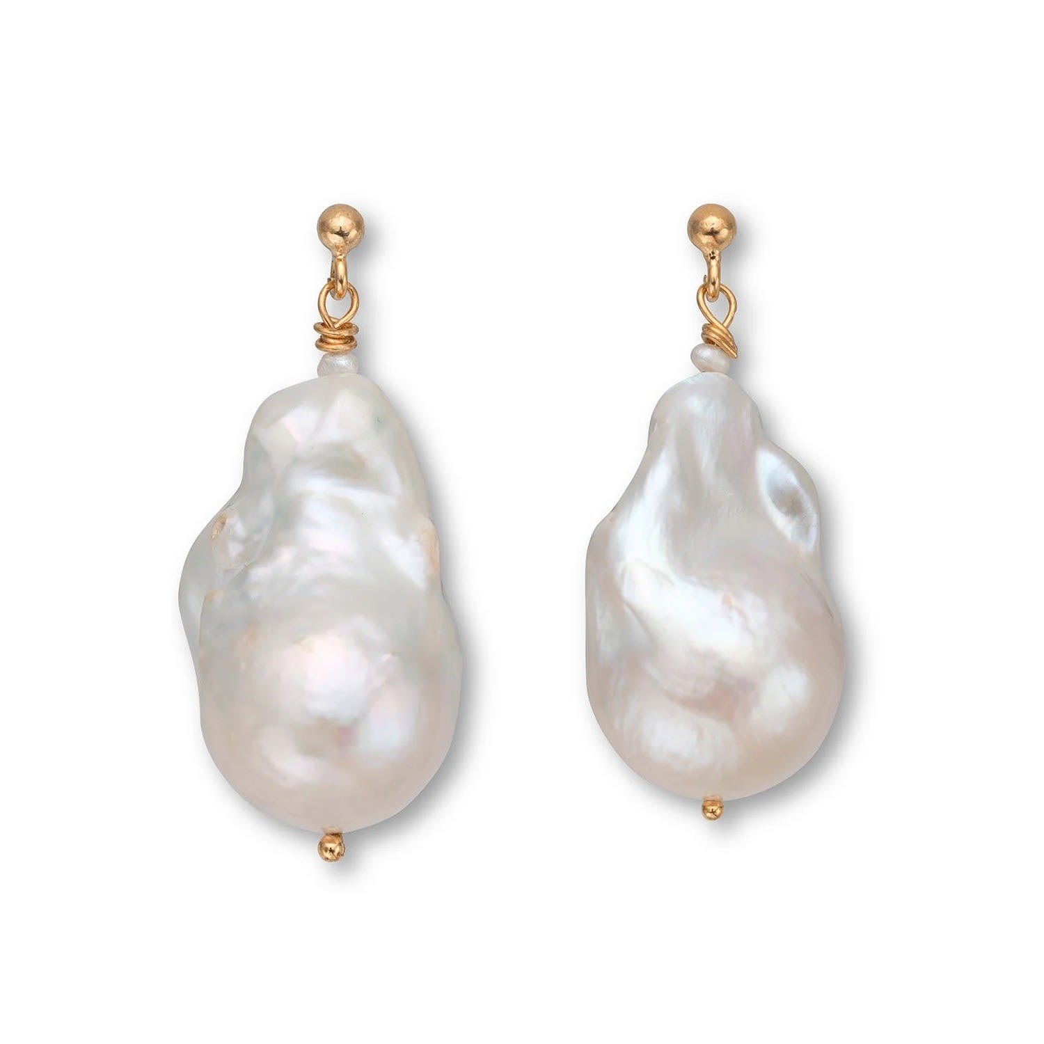 Women’s Gold Giséle Baroque Pearl Earrings Eva Remenyi