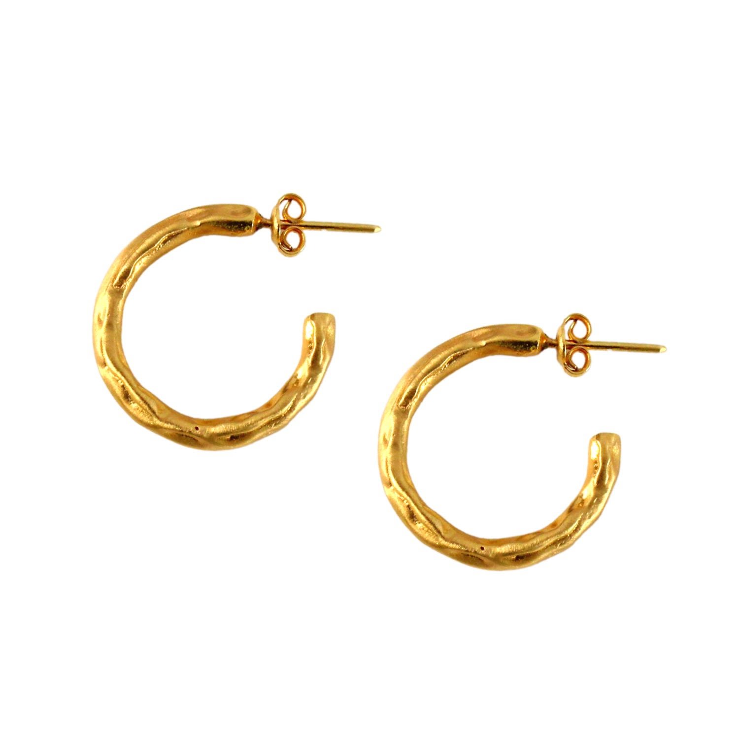Women’s Galatea Gold Hoop Earrings - Matte Assuwa