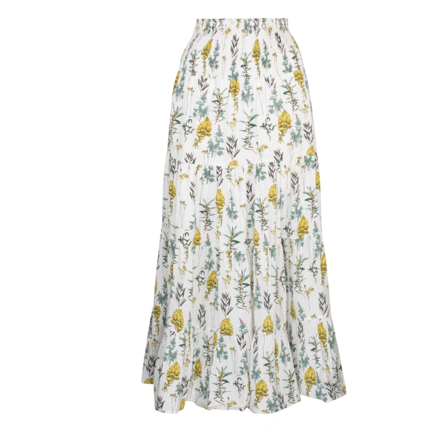Women’s Delilah Maxi Skirt White Floral S/M Goldie Hour