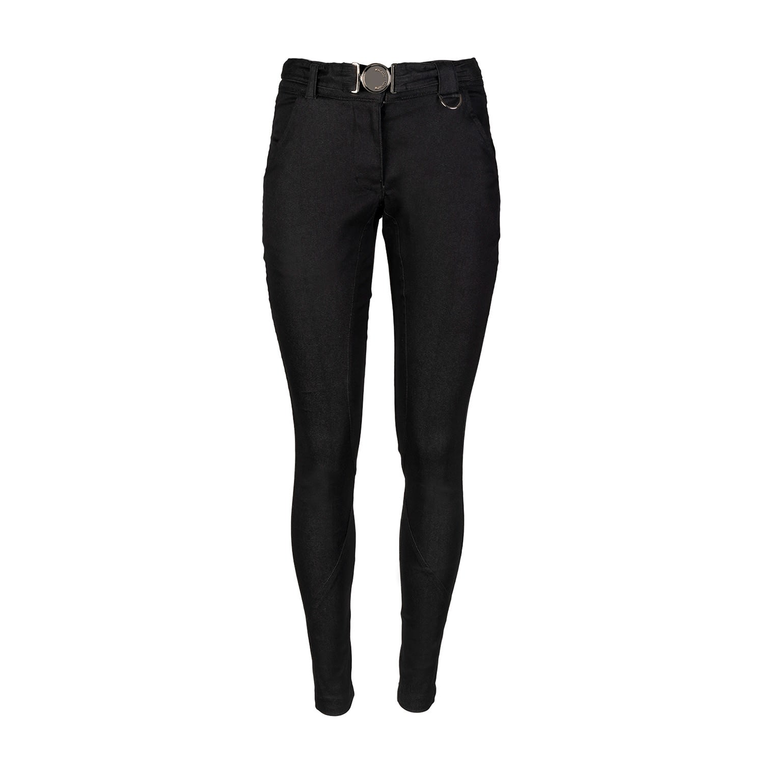 Women’s Breeze Seamed Pants With Belt Nero Black Extra Small Balletto Athleisure Couture