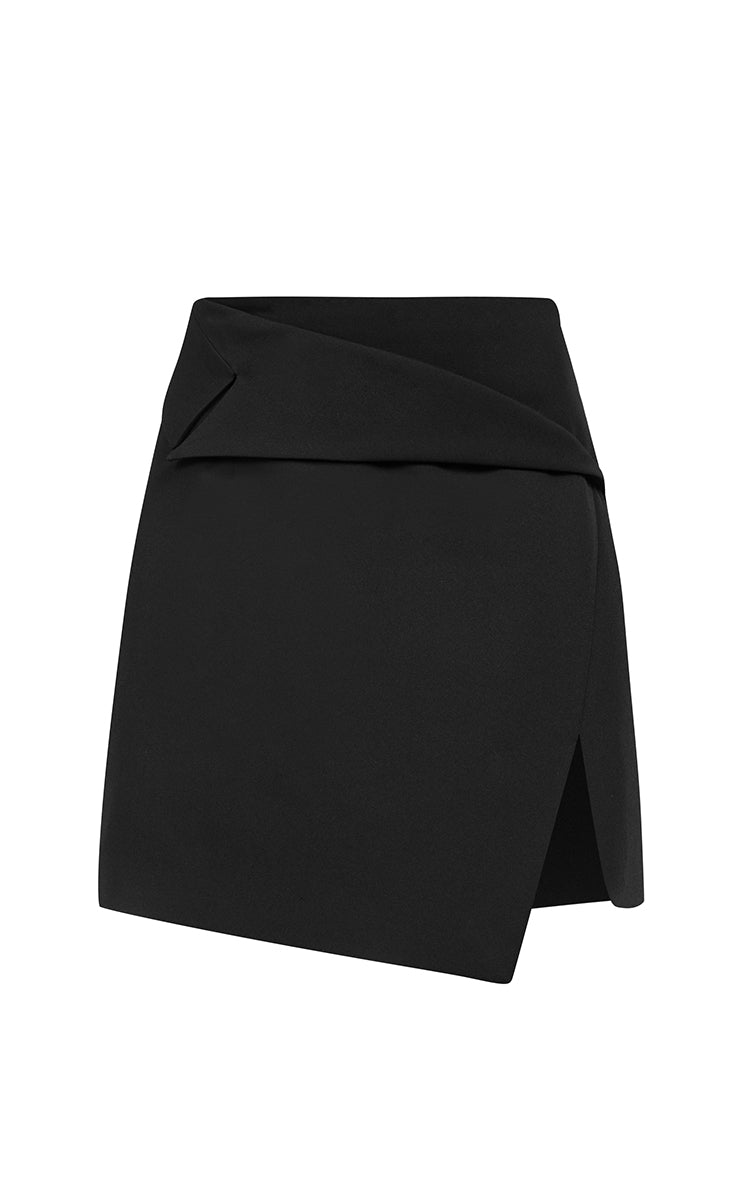 Women’s Asymmetric Mini Skirt In Black Large Clich Reborn