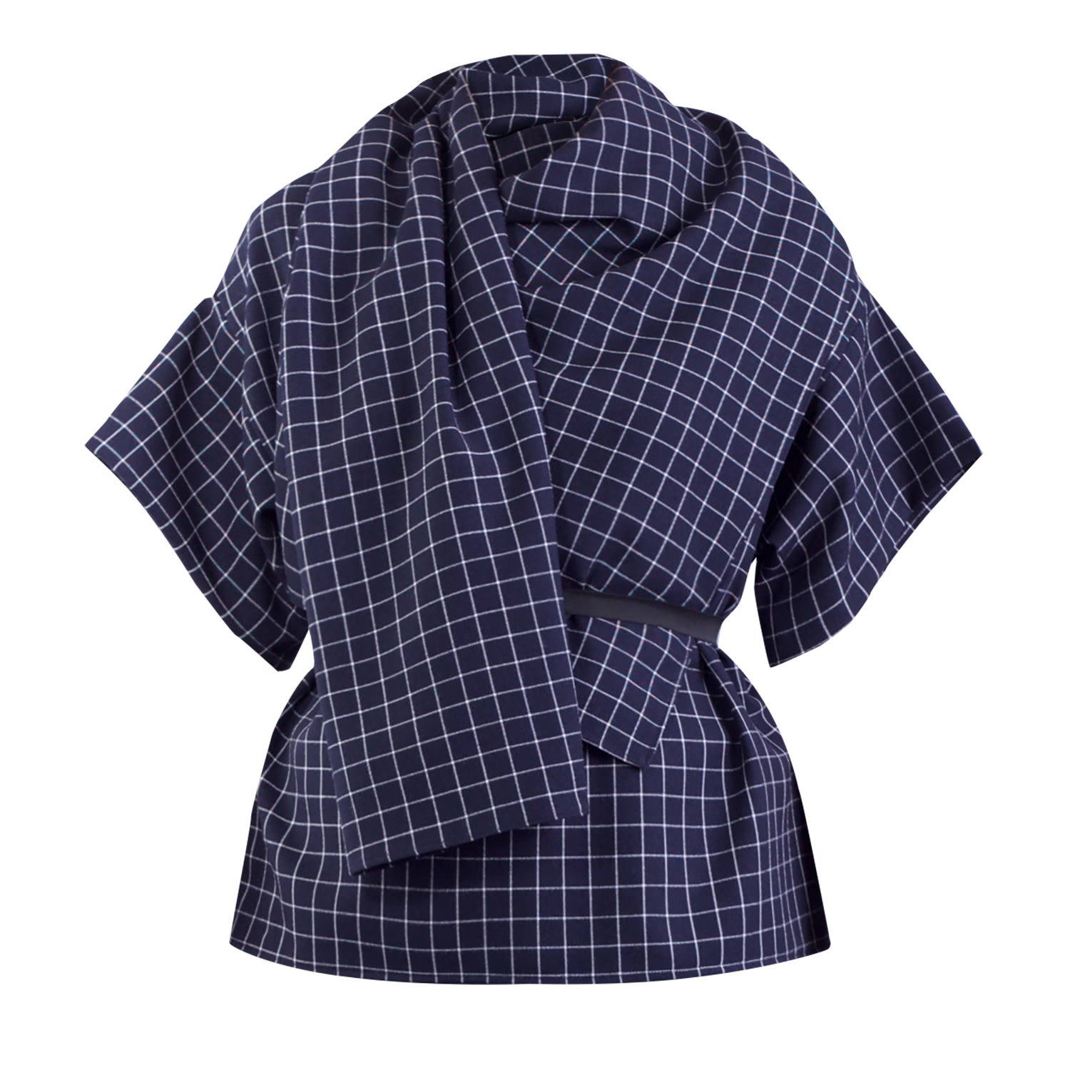 Women’s Blue Dexter Navy Small Grid Top Small Meem Label