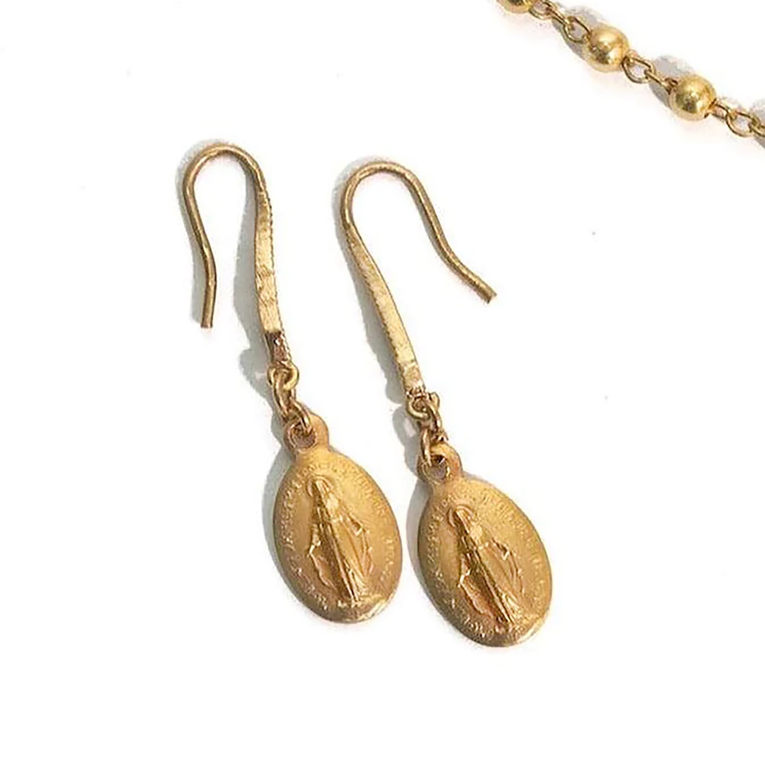 Women’s Gold Pure Medallion Earrings Good Tidings Style